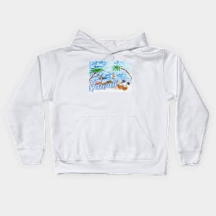 Paradise Island sunset Beach Hawaii Honolulu Kids Hoodie